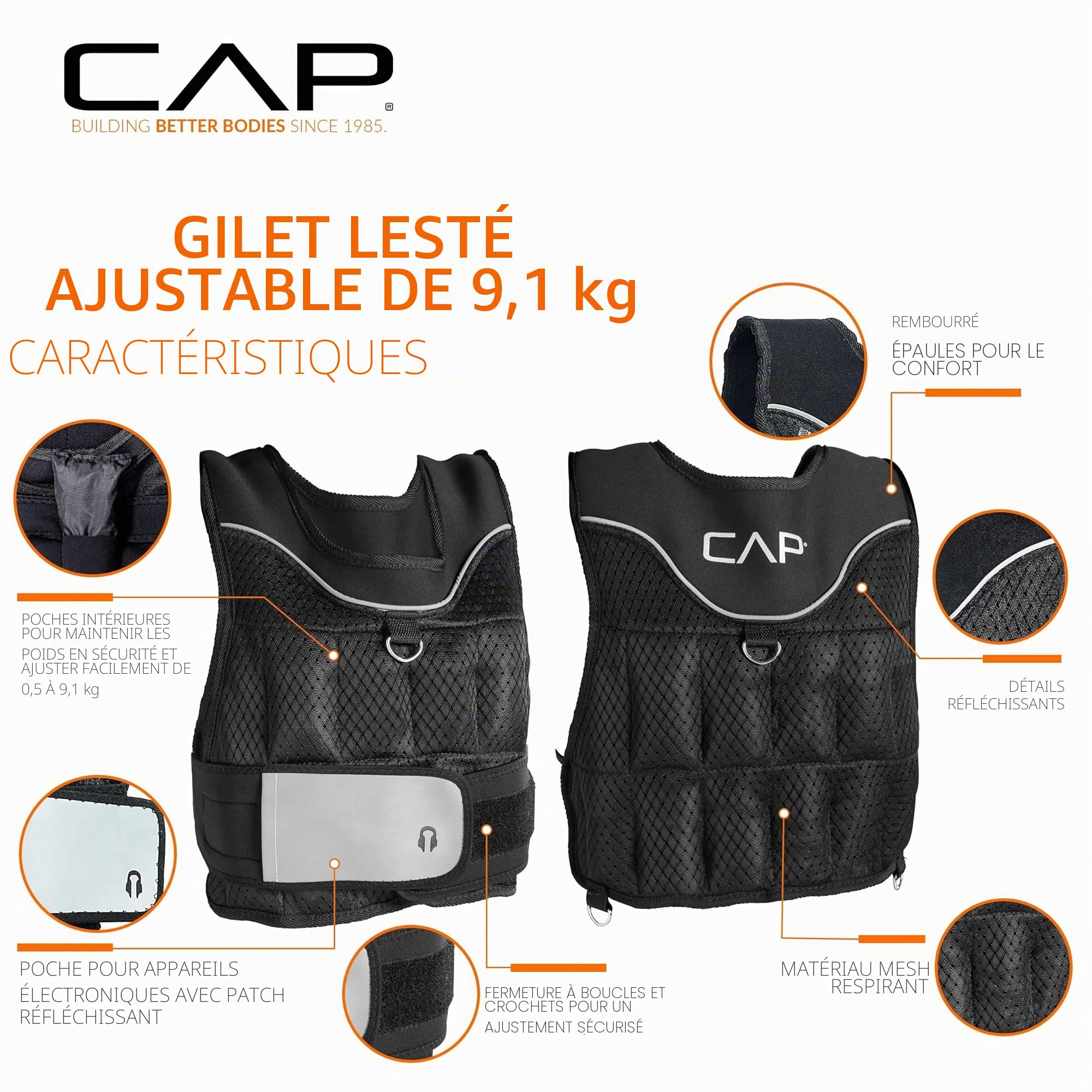 CAP Barbell Adjustable Weighted Vest | Various Sizes