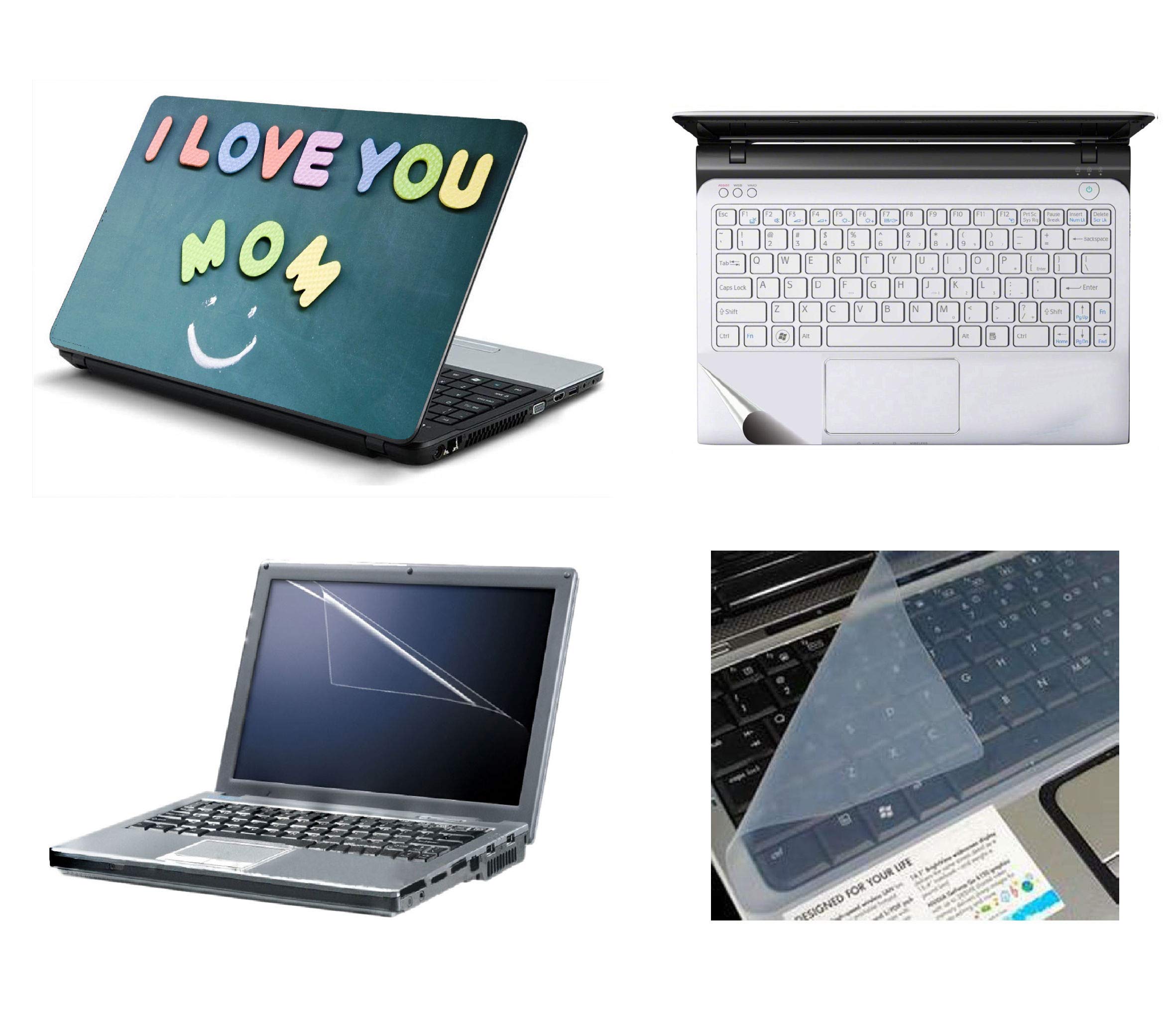 Namo Arts 4in1 Laptop Accessories Combo Kit - 15.6 Inch Laptop Skins with Laptop Screen Protector, Keyboard Protector and Trackpad Skin for All Laptop- Notebook I Love You Mom (B074LWTJKT) Amazon Price History, Amazon Price Tracker