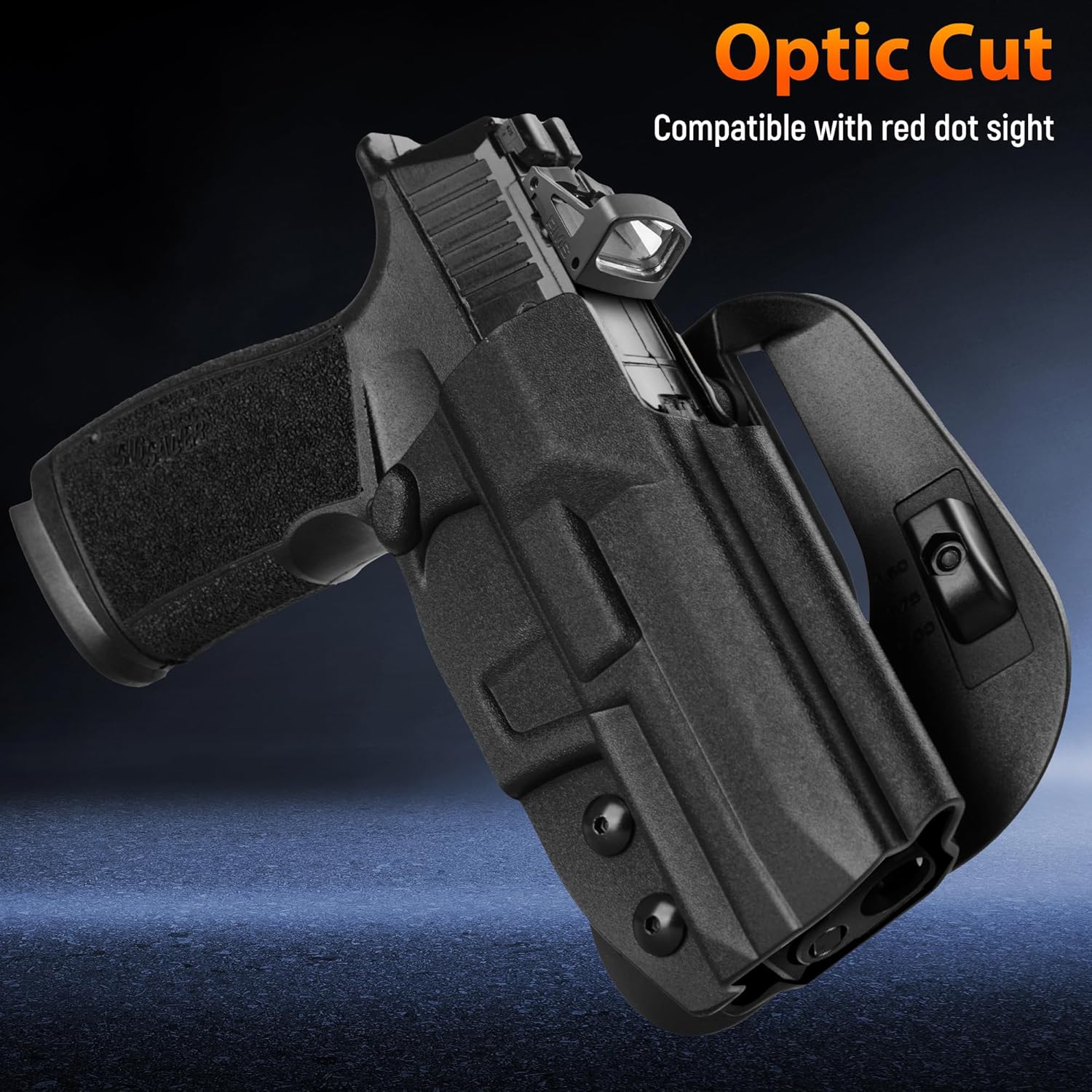 Kydex Holster for Sig P365 X Macro, Optic Cut for Red Dot Sight, Balck