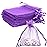 BOEIAC Organza Bags, Sheer Organza Bag, 50Pcs,Small Organza Bags with Drawstring 3 x 4 inch, Jewelry Gift Bags, Mesh Party Wedding Favor Bags Mini Candy Bags for Christmas Party, Dark Purple
