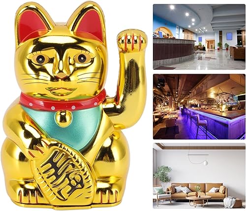 Miniatura 2 de Pssopp Gato de la fortuna, dar la bienvenida al gato formas únicas buena suerte ampliamente aplicación para restaurante (0256A)