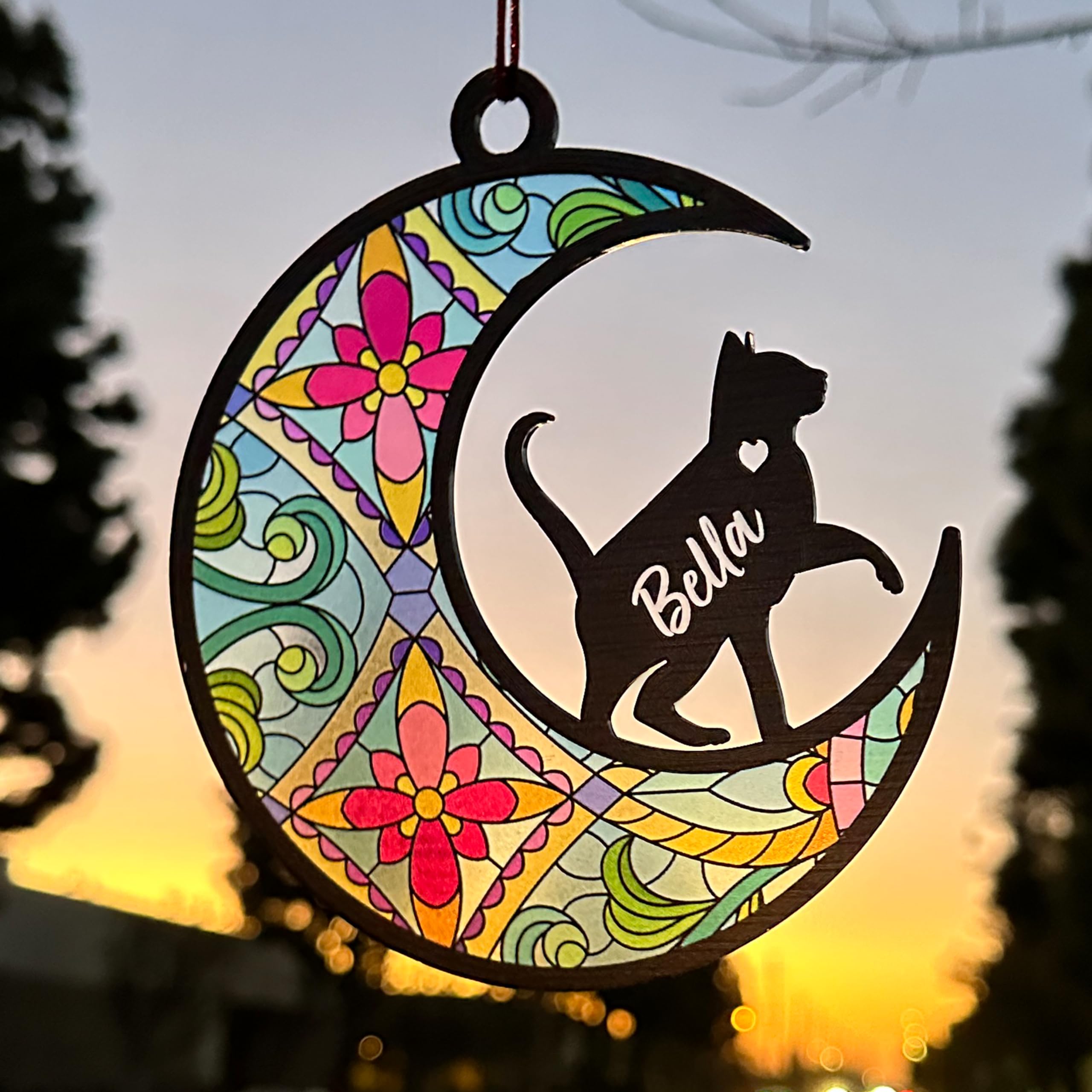 GIFTBYGIFTY Cat Memorial Suncatcher Ornaments - memorials and funerary pet | Mubboo