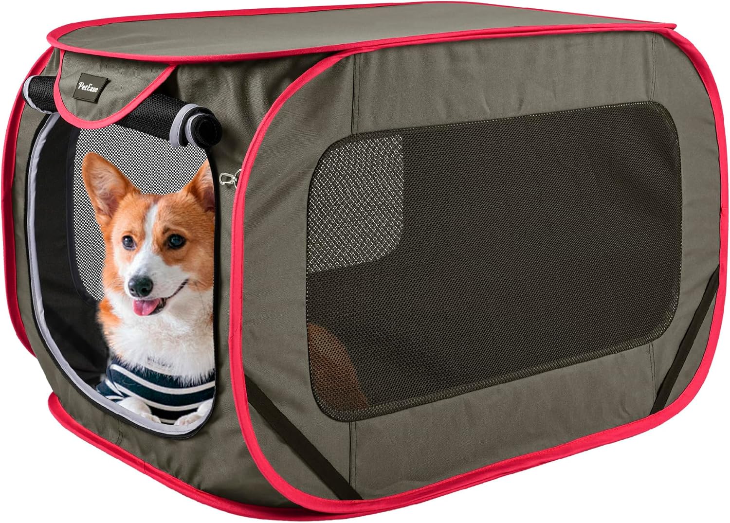 Image showcasing PetEase 32inch Small Medium Pop Up Kennel,Collapsible Travel Pet Crate ...