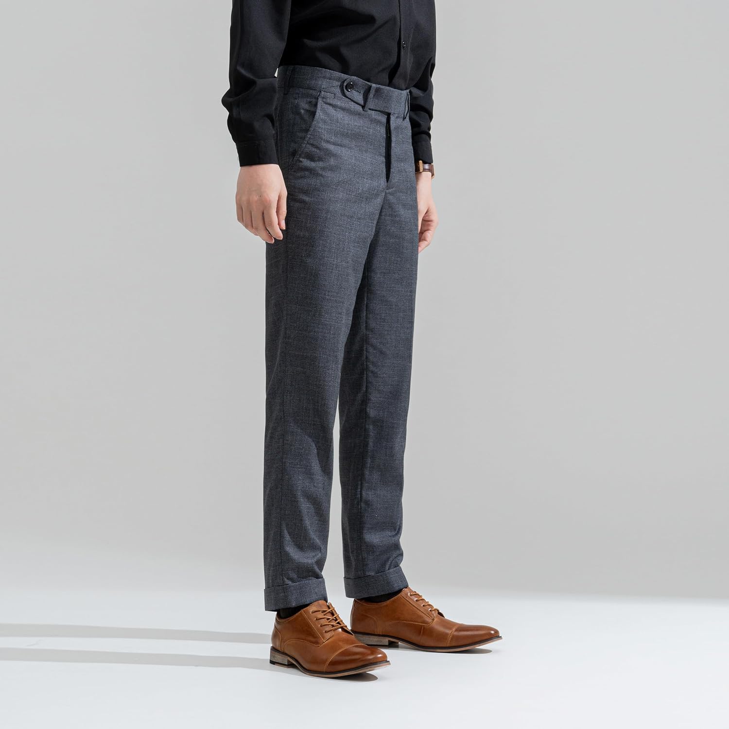 Jousen Men's Dress Shoes Leather Classic Formal Mens Oxfords Retro Derby Oxford - Image 7