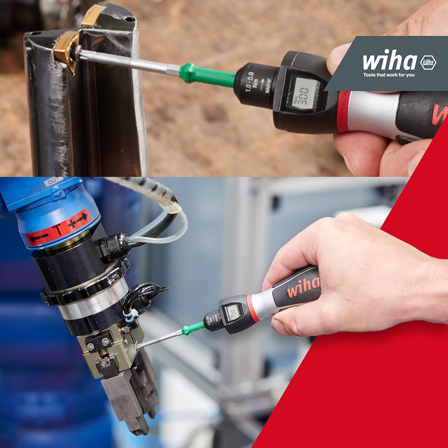 Wiha 283521600"I Torque Screwdriver, Black/Red, Size 4 1-5 N m