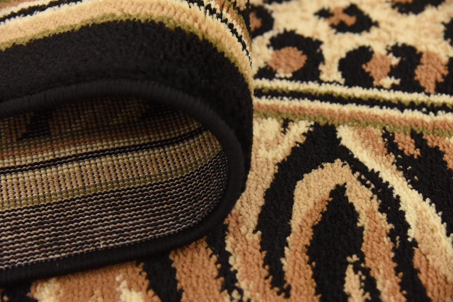 Unique Loom Wildlife Collection Area Rug - Cheetah (10' x 14' 1" Rectangle Light Brown/Black)