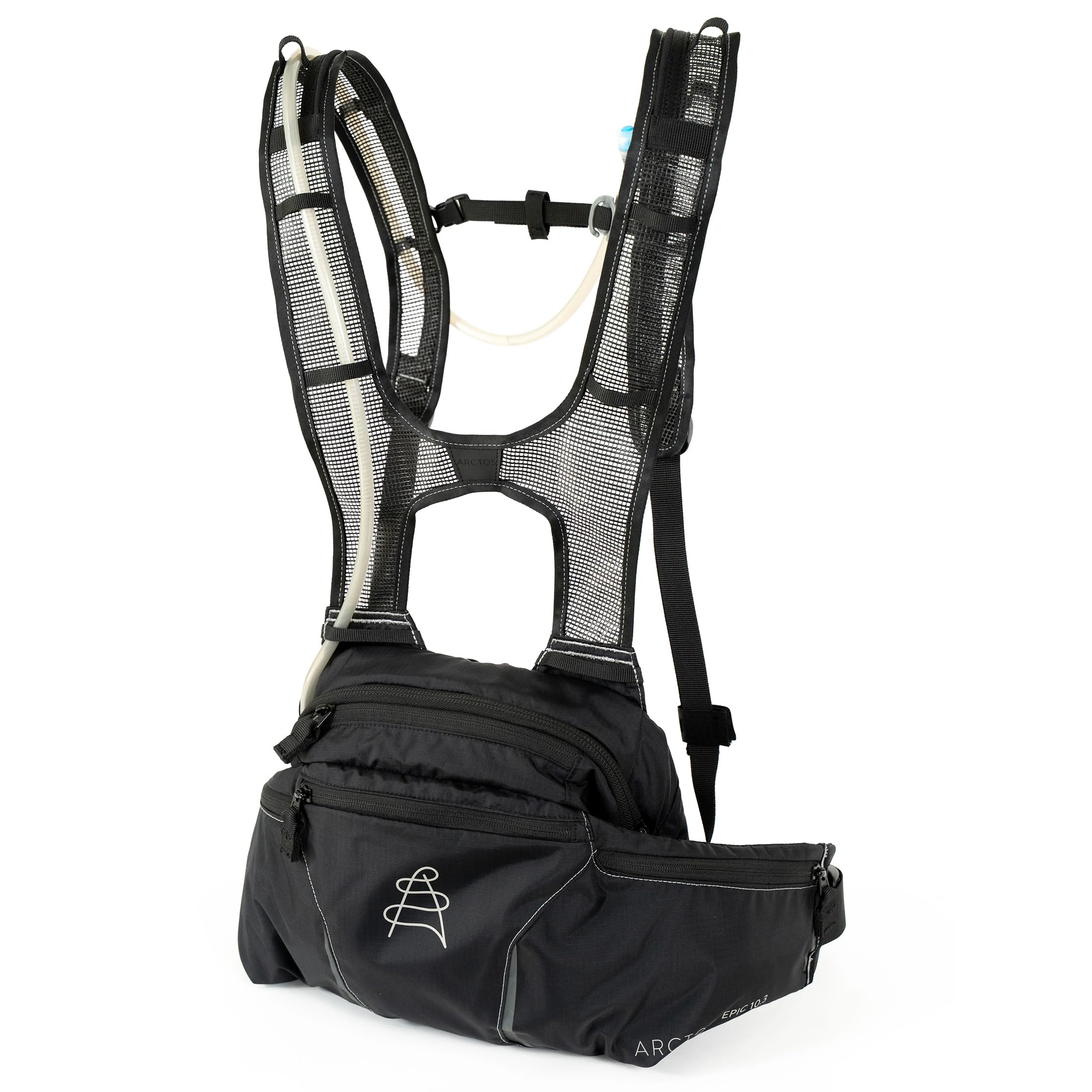 Mountain Bike Hydration Pack with Bladder - Arctos Lumbar MTB Hydration Backpack, Bounce-Free Lower Back Design, Includes Water Bladder