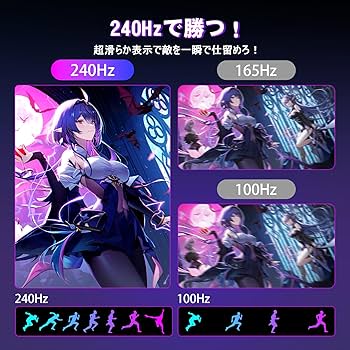 Amazon.co.jp: Amzfast 34インチ ゲーミングモニター 240Hz 曲面