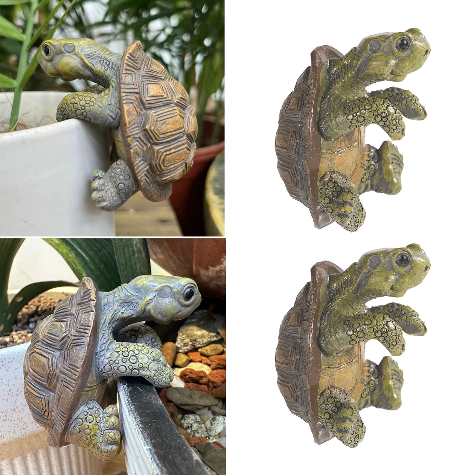 Mini żółw Ogrodowy O Długości 8 Cm Figurki żółwi Do Zawieszania Doniczek Figurki Ogrodowe Do Użytku Na Zewnątrz Odporne Na Warunki Atmosferyczne