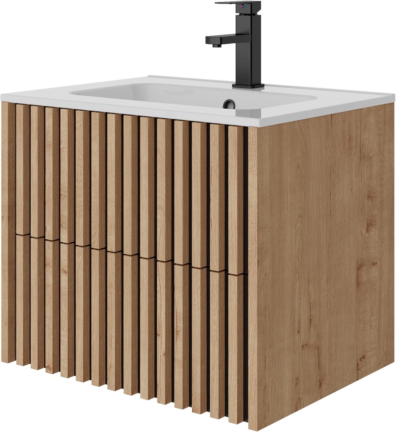 UEV Washbasin with Base Cabinet 60 cm Hanging Natural