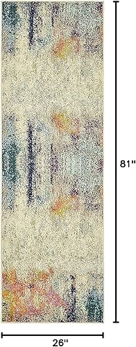 Miniatura 2 de Tapete abstracto Unique Loom, colección Estrella, moderno, multiárea, Polipropileno, Beige