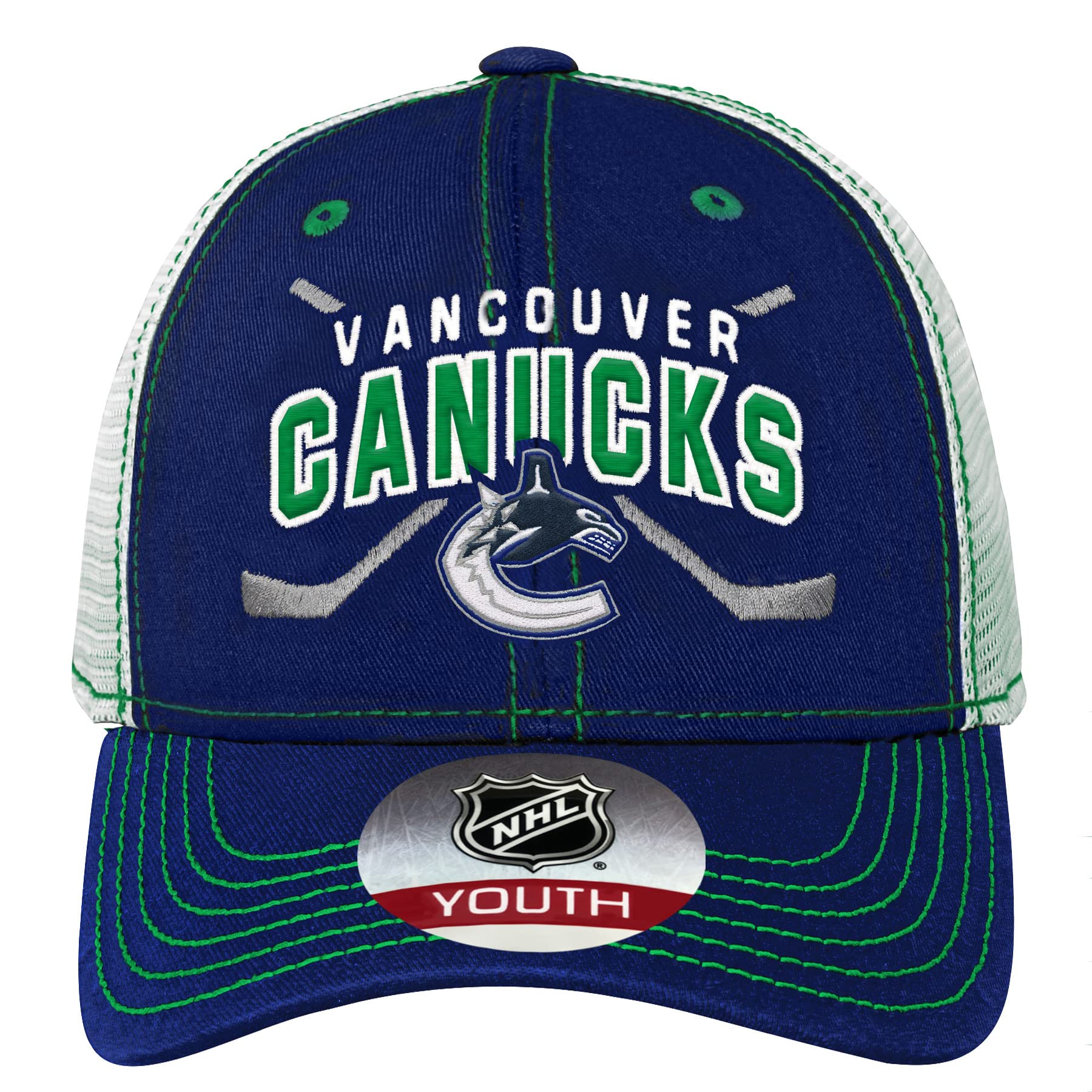 Outerstuff Youth Vancouver Canucks Lockup Meshback Adjustable Hat - Size Youth