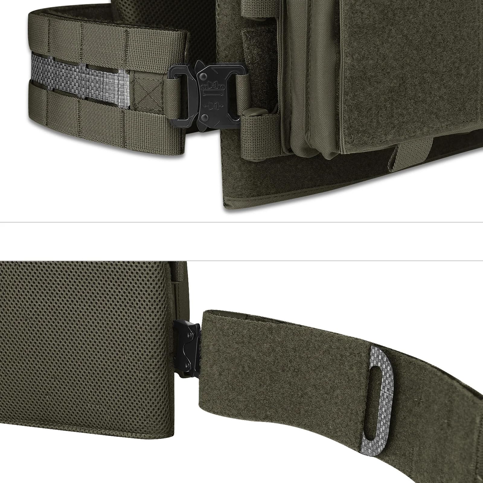 Taktischer Kummerbund-Adapter, Schnellverschluss-Metallschnallen-Kit für FCPC V5 AVS Jagdplatte Träger Weste Molle Kummerbund