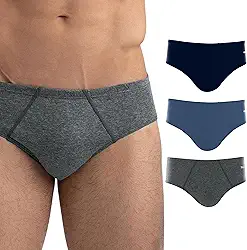 Kit 3 Cuecas Slip Mash Algodão Cotton Hipoalergênica Respirável Masculina Adulto