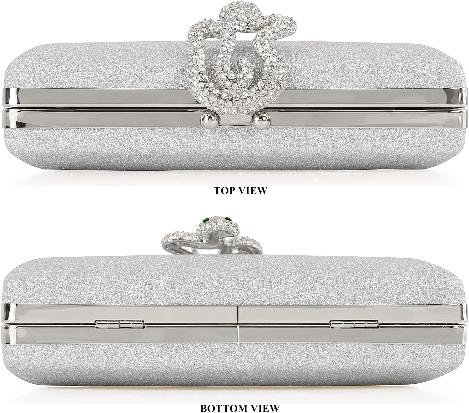 DEXMAY Sparkly Clutch Purse for Women - Glitter Evening Bag with Rhinestone Snake Clasp for Wedding,Party,Prom - Image 6