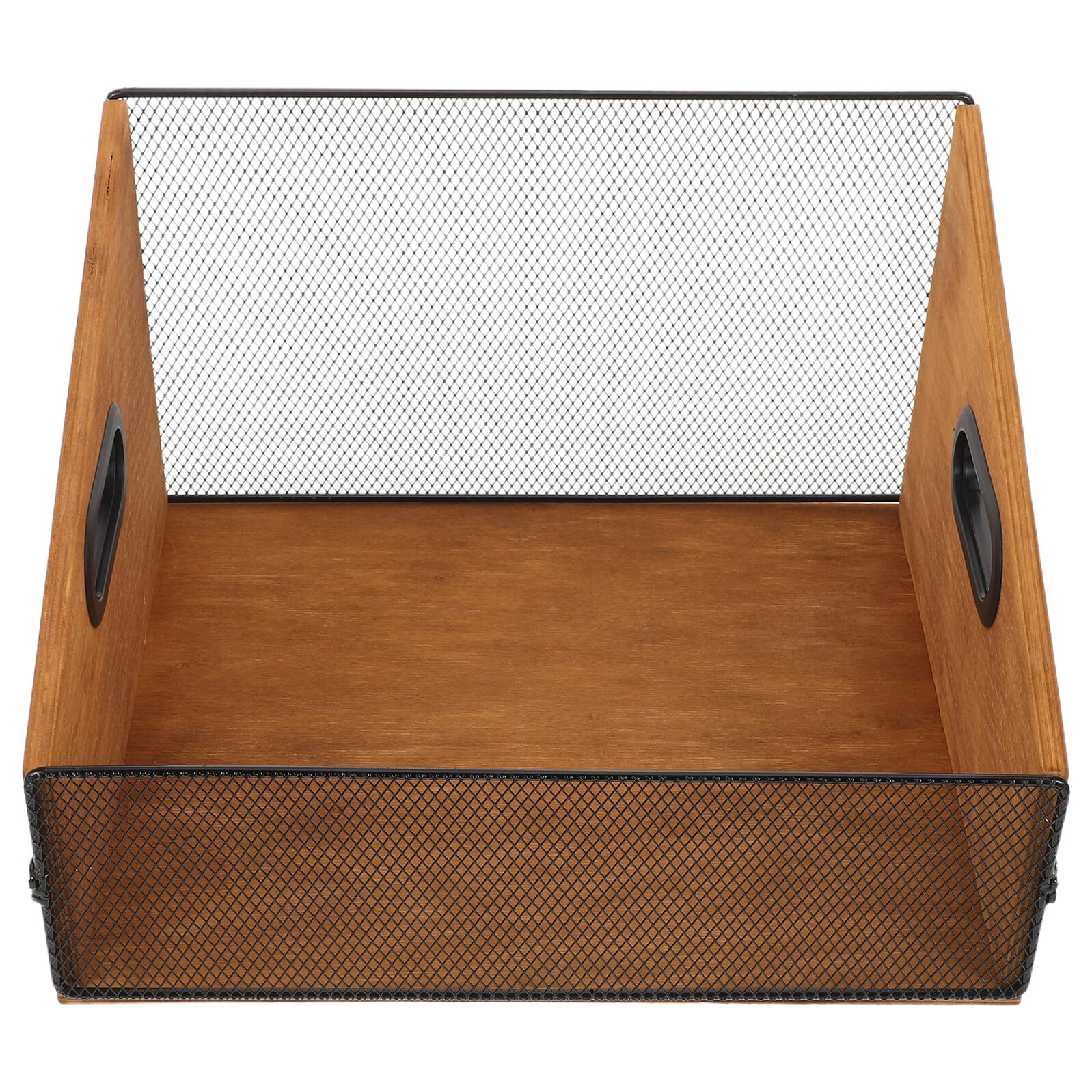 Healeved Contenitore in Legno Rustico per Dischi in Vinile con Manici Cassa Porta Dischi e Organizer per Album Cestino Porta Libri e Riviste da 36X30X215 CM per Uso Domestico e Ufficio