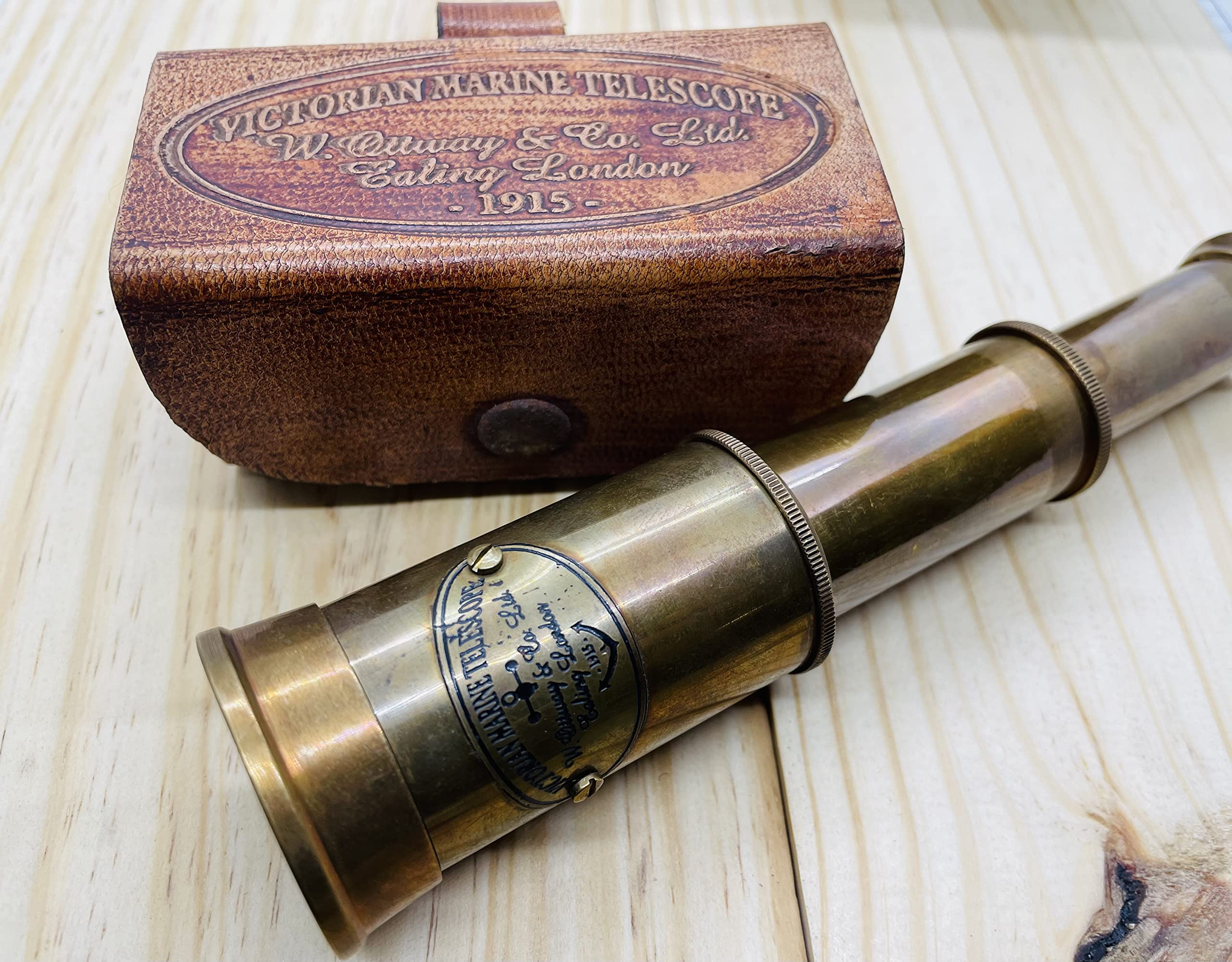 6 inch Telescope Brass Spyglass Pirate Monocular, Waterproof Pocket Mini Telescope Monocular, 25x30 Zoomable Collapsible Vintage Monocular for Navigation Voyage View Watching Games Travel Hiking Hunting-image-27