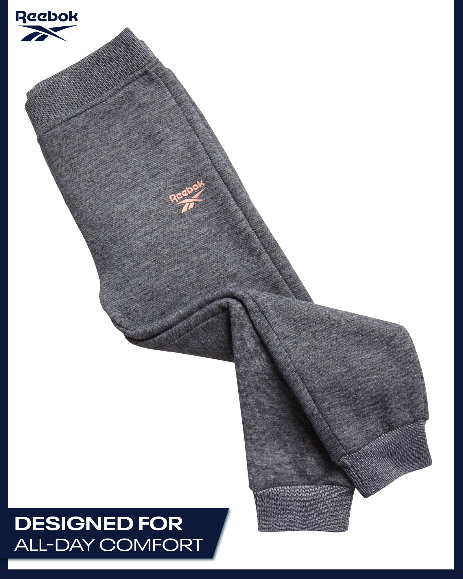 Reebok Set tuta da bambina – 2 pezzi felpa con cappuccio e pantaloni della tuta per ragazze