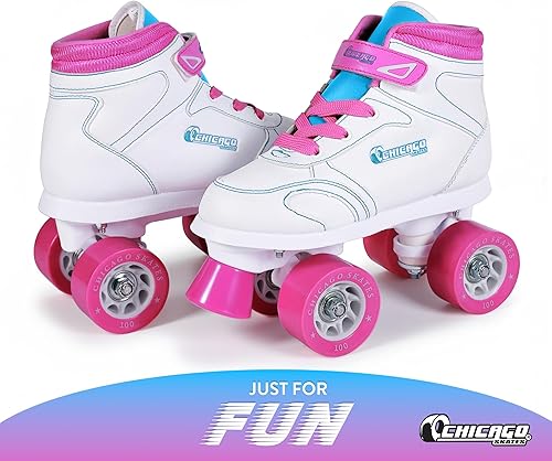 Miniatura 2 de Chicago Skates Sidewalk Roller Skates – Durable, Top Performance Indoor/Outdoor Use Skate Shoes for Girls & Boys, High-Top Boot Safety Youth Quad