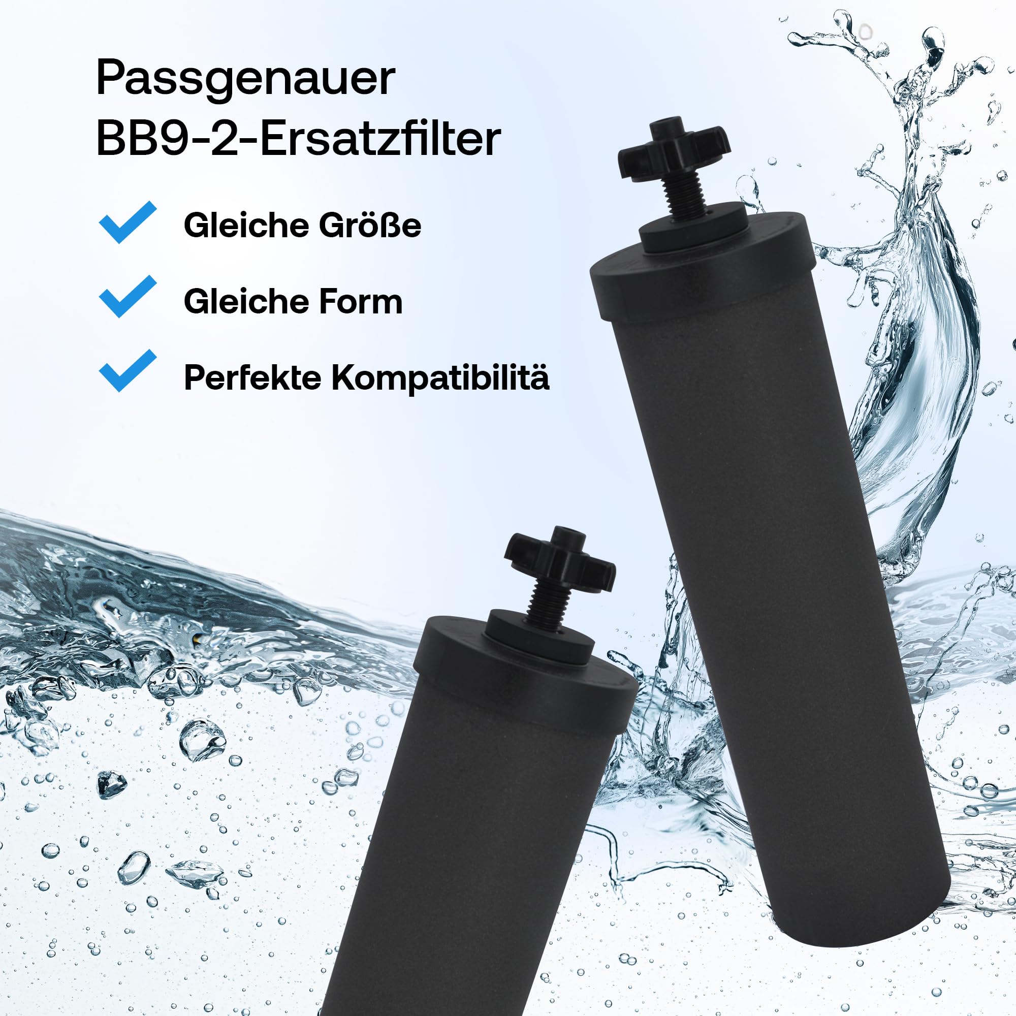 Weeplow O'Pure 2 Wasserfilter für Berkey Travel Big Royal Imperial Crown | Kompatibel mit Berkey Systemen der Serien Travel, Big, Royal, Imperial und Crown. Filterelement für Schwerkraft-Systeme.