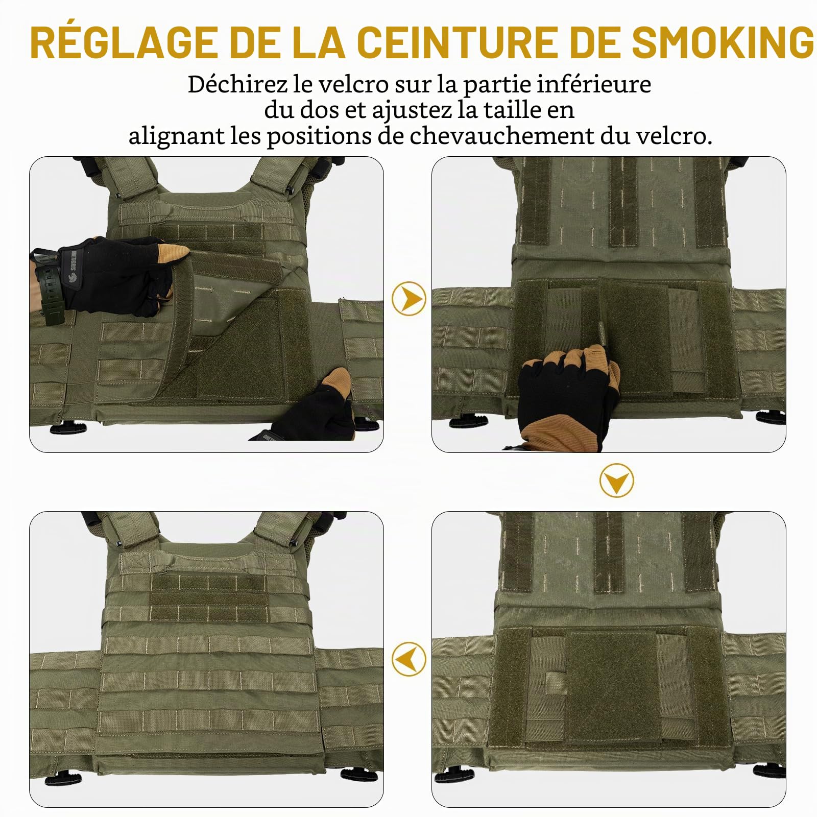 OneTigris FYR Gilet Tactique Airsoft Gilet Porte Plaque - Réglable et Respirant - Gilet par Balle pour Paintball Police