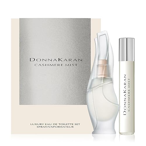 Set de Eau de Toilette de Lujo Donna Karan Cashmere Mist para Mujeres - Mini Spray 0.5 Fl. Oz. y Spray para Bolso, Spray de Viaje 0.5 Fl. Oz.