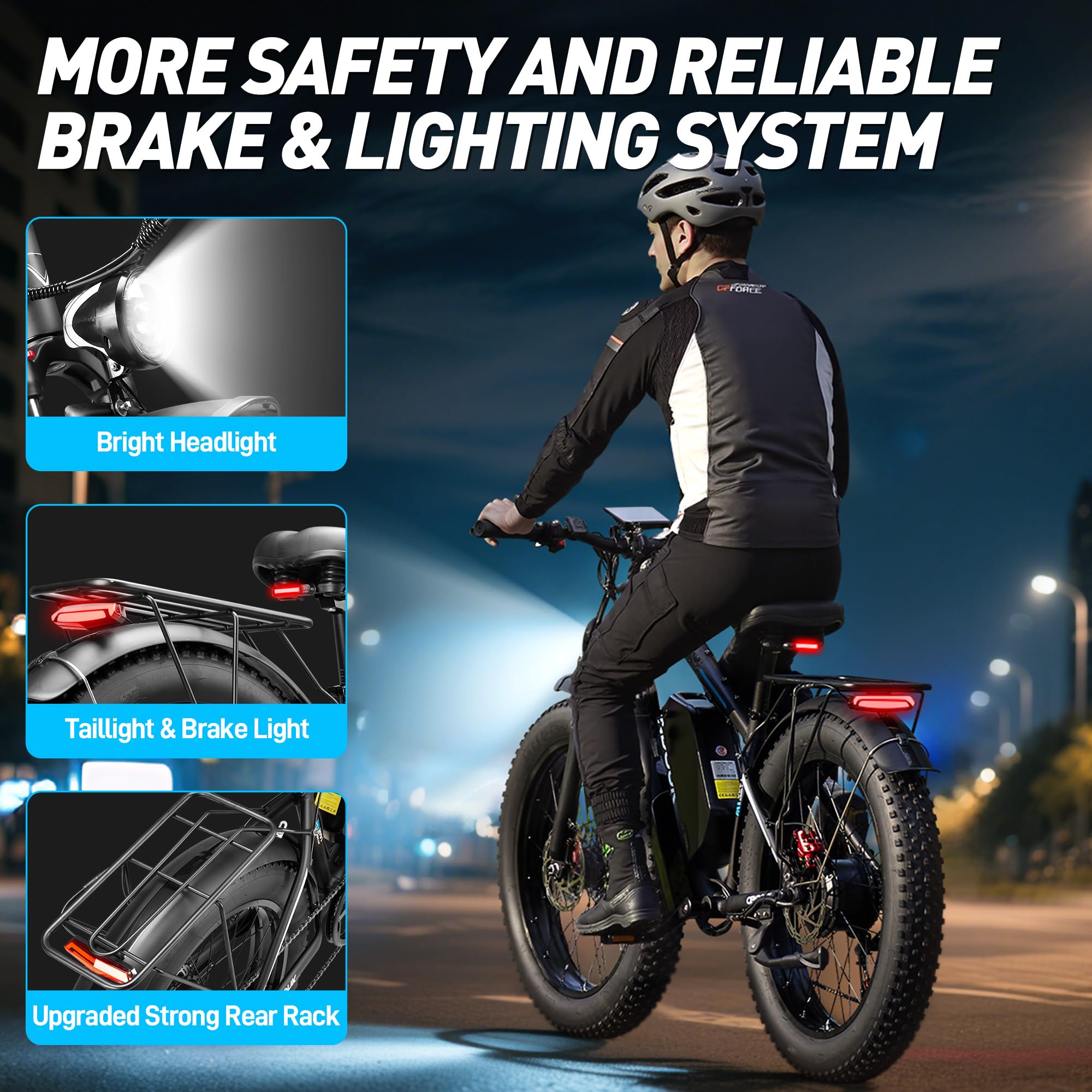 PEAK 5000W Dual Motor Fat Tire Electric Bike - 52V 32Ah Battery, 40-47MPH, 100 Mi Range, Hydraulic Brakes, 24" Tires, For All Terrain Adults