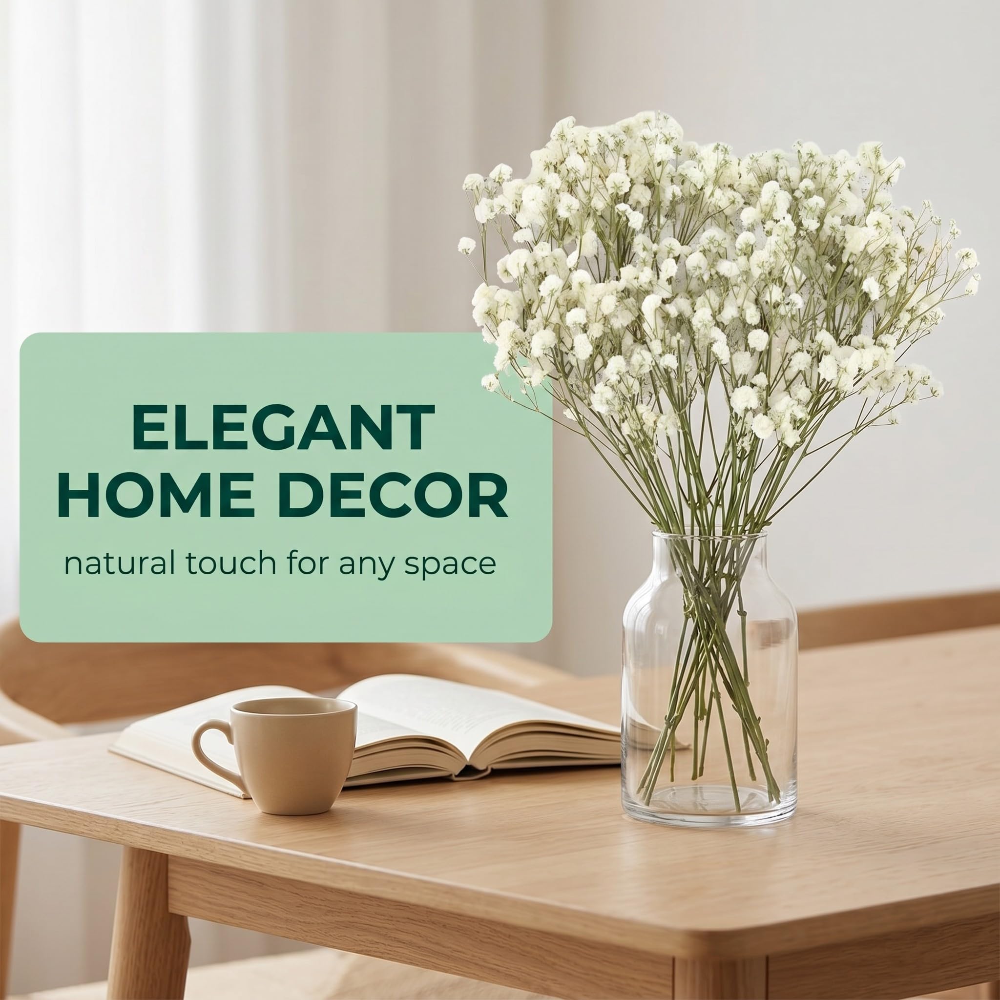 Gypsophila Essiccata Bianchi, Fiori Secchi 50 szt. do Dekoracji DIY