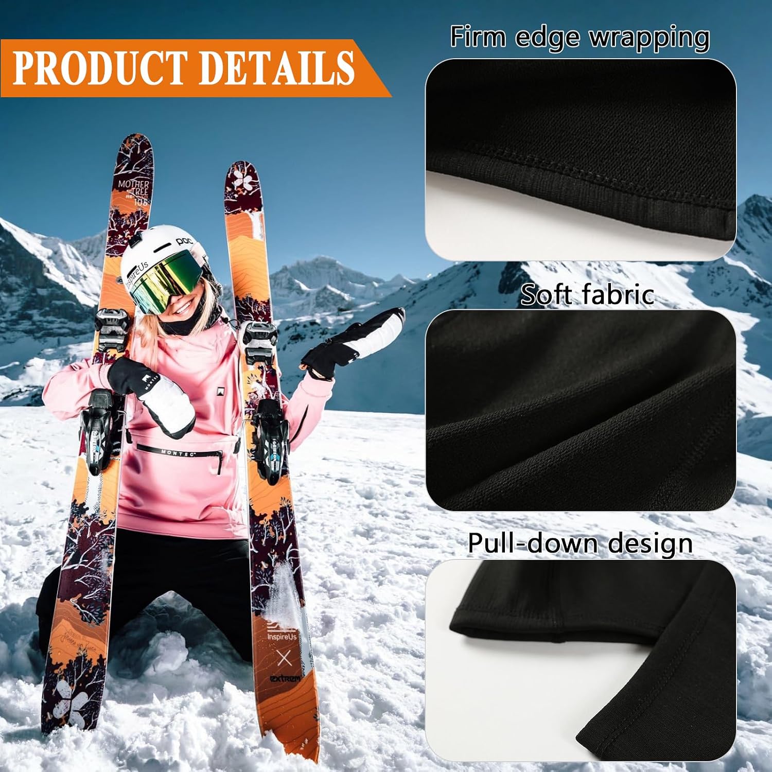 Balaclava Ski Mask for Men Women, Full Face Mask Winter Windproof Helmet Liner, Thermal Motorcycle Cycling Neck Warmer