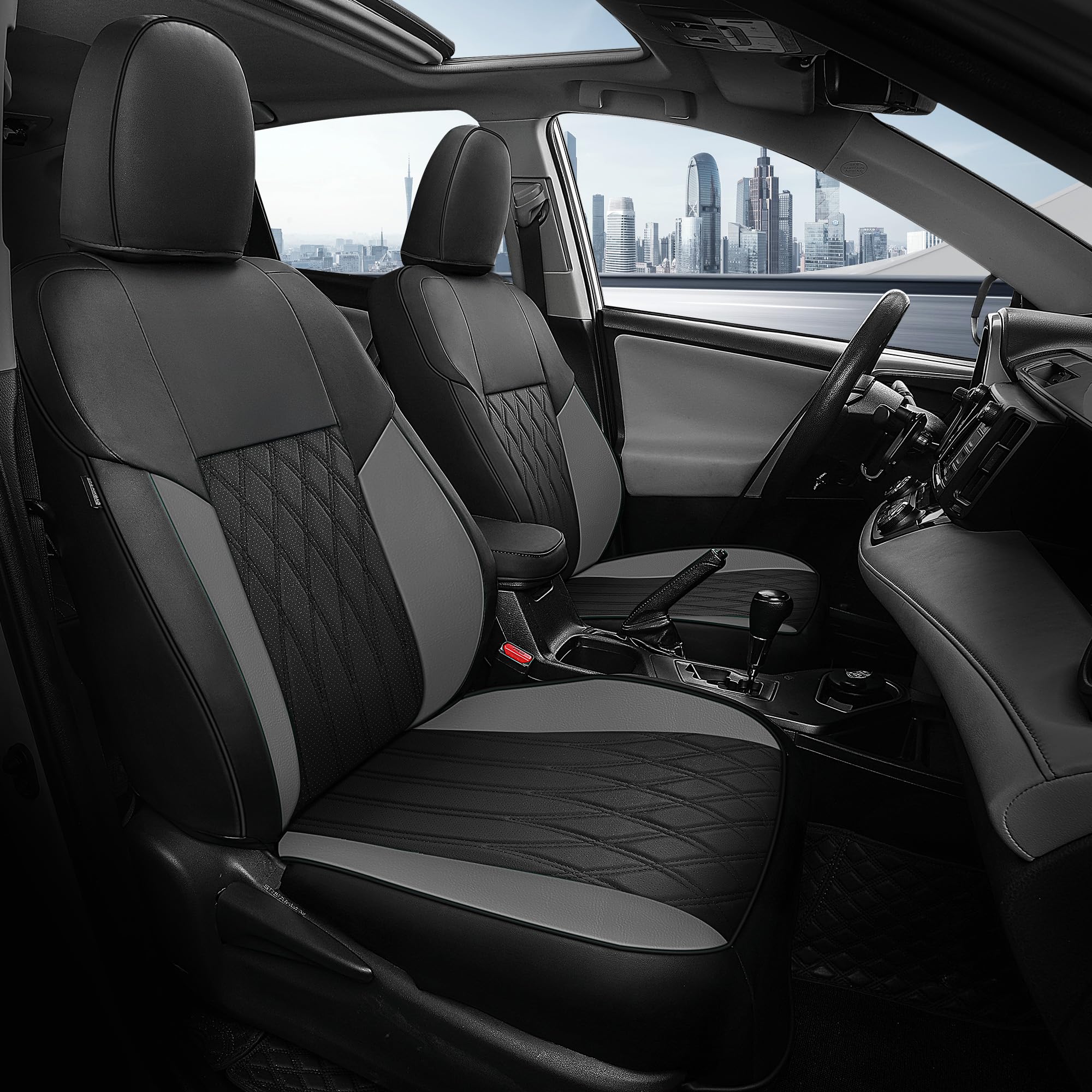 FEINEPRO RAV4 Seat Covers - Custom Fit Seat Covers for Toyota RAV4 2013-2018 LE XLE SE Limited Platinum Adventure (Not for Hybrid) - Leather RAV 4