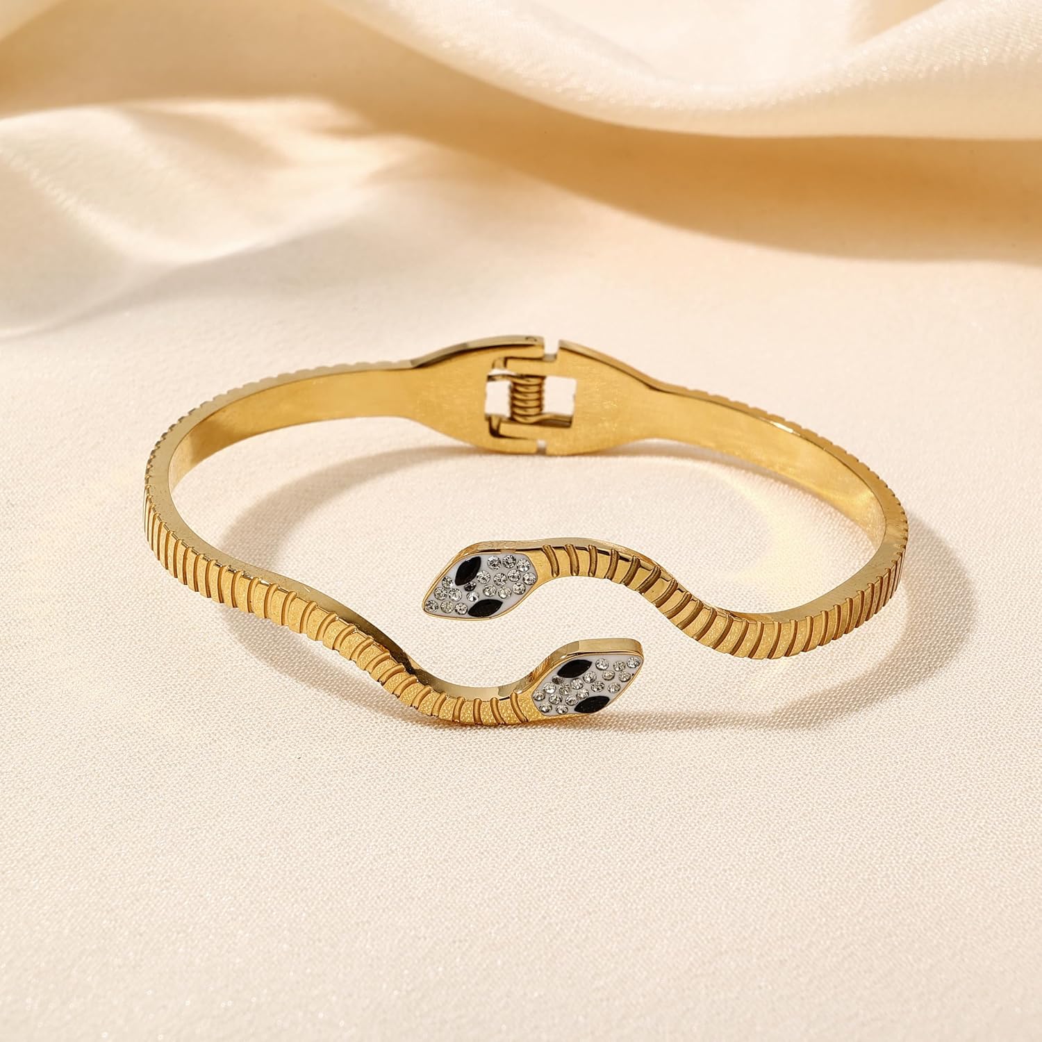 Adjustable Silver Plated Snake Bracelet for Women - Lightweight Brass Snake Chain Jewelry for Everyday Elegance and Evening Wear