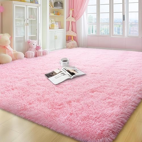 Miniatura 67 de Alfombras de área de 6 x 9 pies para sala de estar, alfombra azul grande y esponjosa para dormitorio, alfombras suaves y peludas para dormitorio de