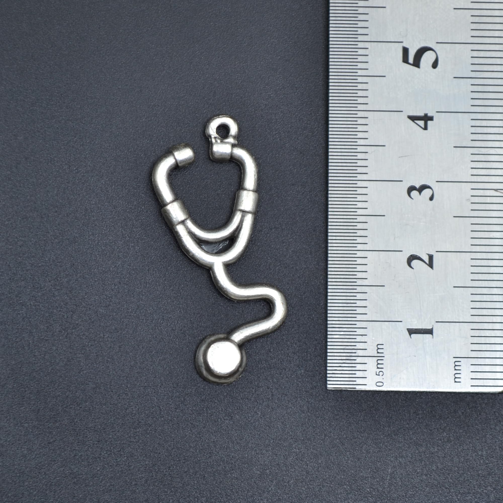 Bu Farklı Doktor Steteskop Örme Zincir Kolye - Gümüş Kaplama - Erkek Kadın Kolye - No:1578