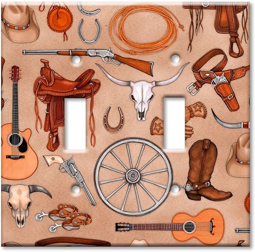 Miniatura 9 de Art Plates - Placa decorativa de pared metálica con tapa de salida - Western - Imagen de Dan Morris - (Hecho en Estados Unidos)