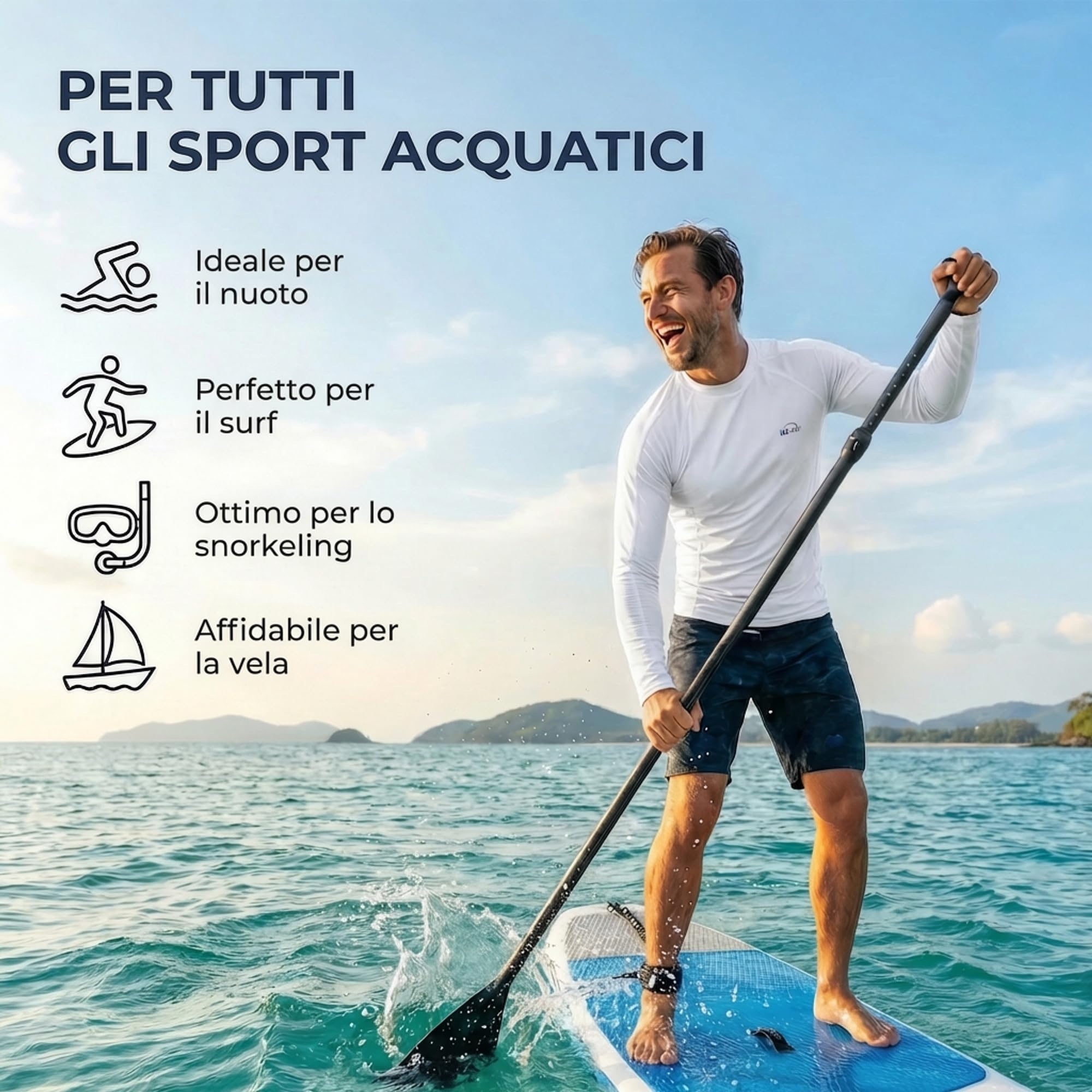 IQ Products IQ UV 300 Shirt Loose Fit Maniche Lunghe, Protezione da Raggi UV Abbigliamento