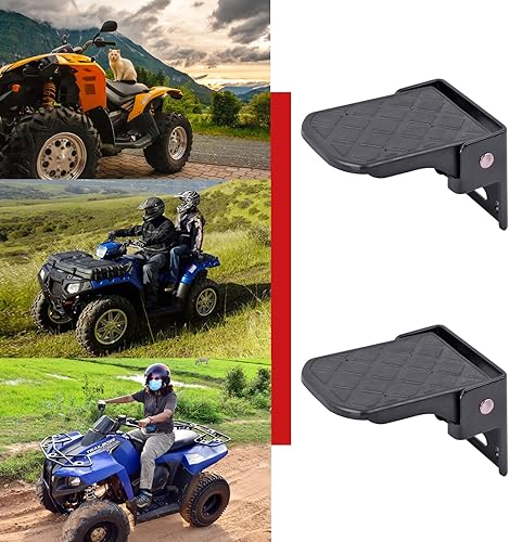 Miniatura 5 de Xislet Pares de reposapiés de ATV para cuatro ruedas traseras de pasajero trasero universal compatible con ATV como Polaris Sportsman Scrambler