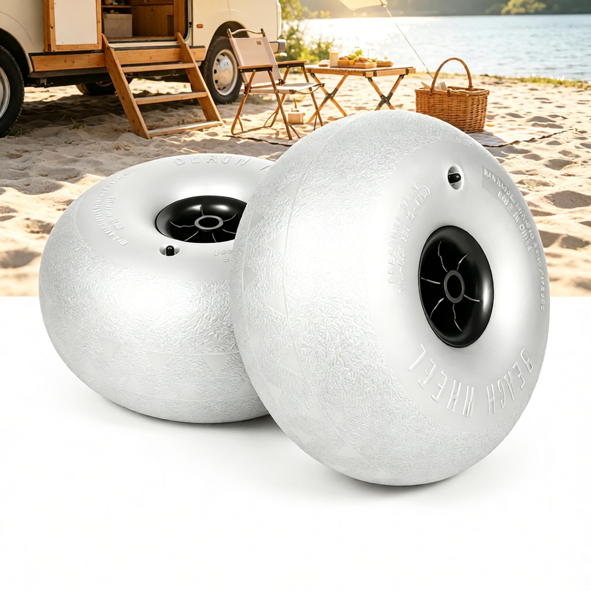 16-zoll-ballonreifen Für Strandwagen, Ersatzreifen Für Kajak-, Kanu-, Rollwagen-, Gartenwagen, Rollstühle, Sandwagen Und Strandkarren, 2er-pack