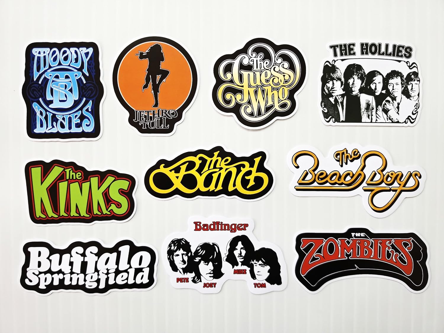 Classic Rock Sticker Pack (10 Stickers) Set 10 Retro 70s Vinyl Album Art Waterproof Collectible Tour Merch Music Fan Gift Vintage Design Radio hit Stage Gear Analog Sound Band Decal Concert Style image 2