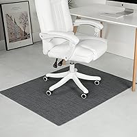 Vista 17 de Alfombrilla para Silla para Piso de Madera Dura y Baldosas, 47" x 60" Alfombrilla de Oficina Resistente para Sillas con Ruedas, Antideslizante, Sin