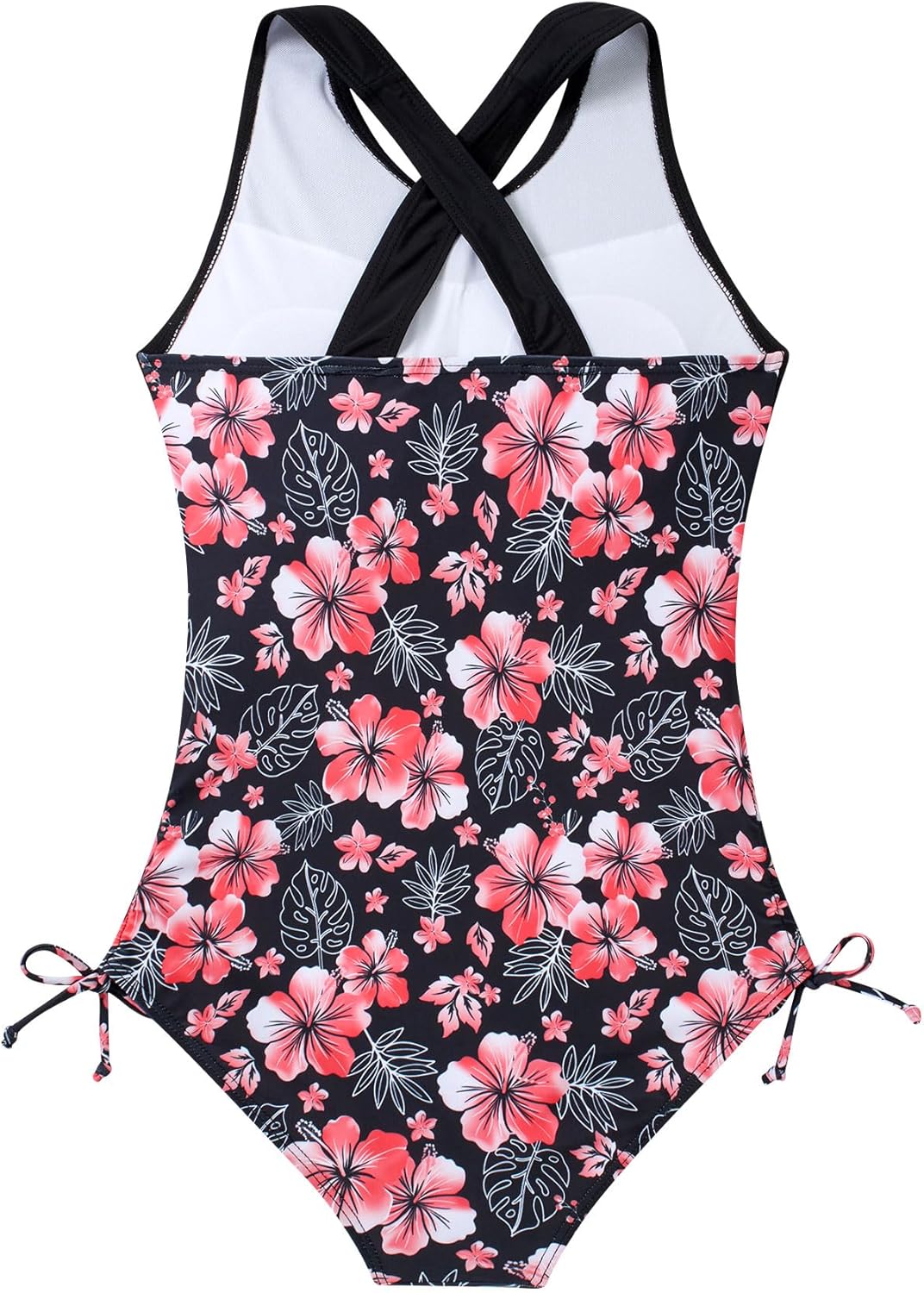 BFUSTYLE Girls One Piece Swimsuit Cute Striped Bathing Suit Hawaii Swimwear 6-17 Years