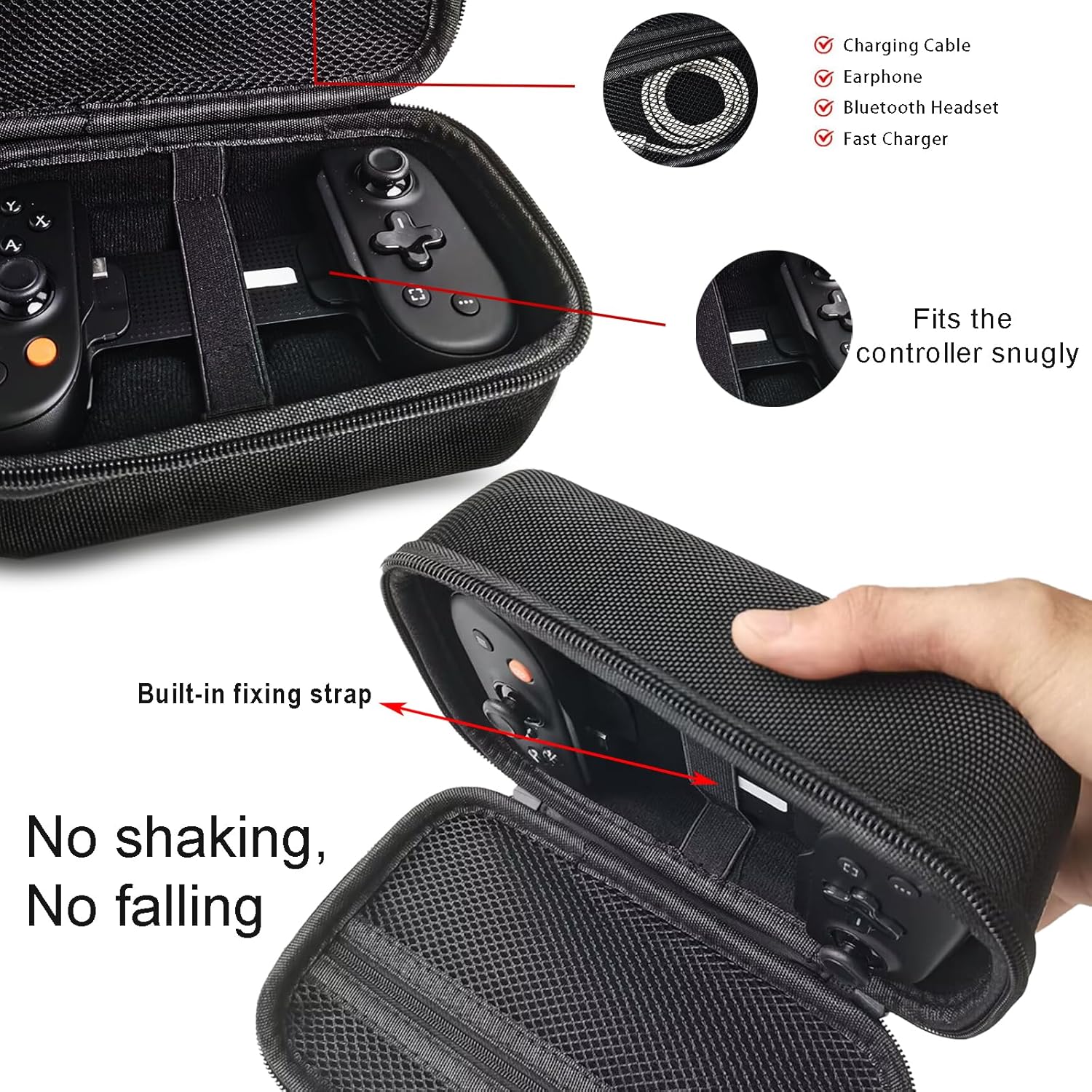 XORDING Case for Backbone Pro – Hard Travel Protective Carrying Case Compatible with Backbone Pro Controller, Shockproof & Water-Resistant, Portable Storage for Mobile Gaming Gear