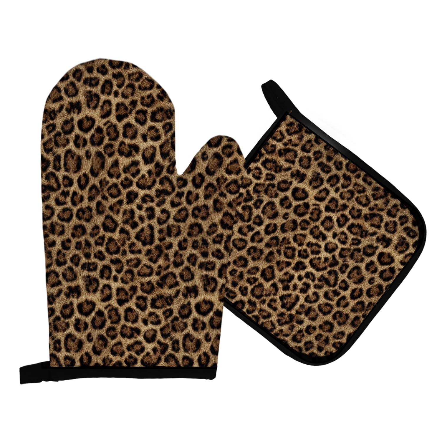 Gants de cuisine léopard et maniques guépard, accessoires de cuisson