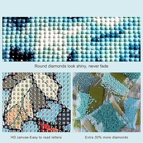 Miniatura 3 de Lxmsja Kits de pintura de diamantes cardenales de vitrales para adultos, kits de arte de diamantes redondos de taladro completo, pinturas de arte de