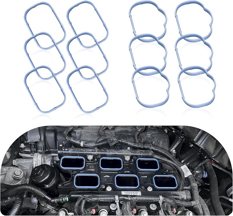 Jogo de juntas do coletor de admissão Stacool para Dodge, Chrysler, Jeep e Ram 3.6L – 6 superiores + 6 inferiores