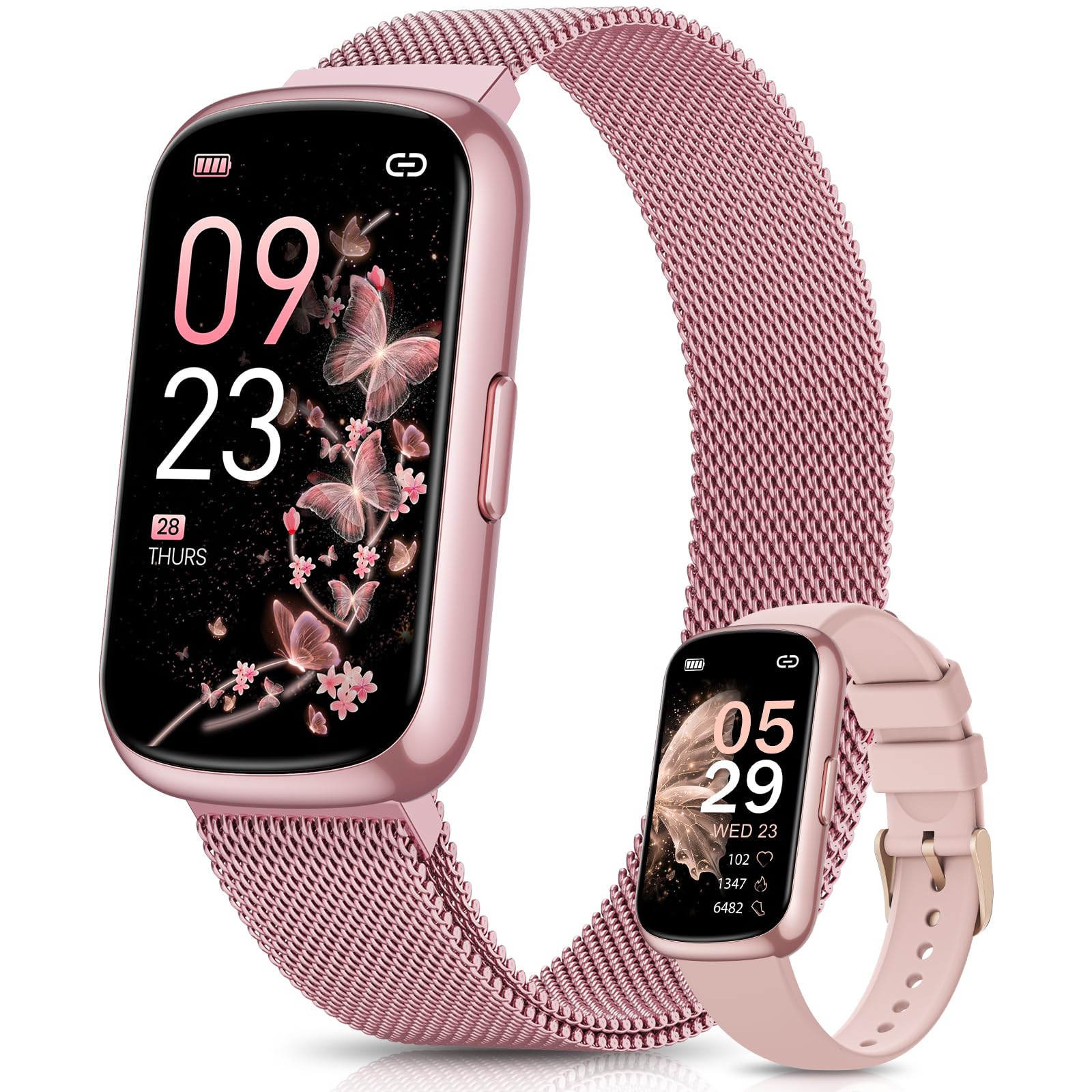 NAIXUES Smartwatch Donna, IP68 Orologio Fitness con 24 Modalit� Sport,  Ciclo Mestruale, Cardiofrequenzimetro, SpO2, Sonno, Activity Tracker Passi  Calorie, Notifiche, Smartband per Android iOS, Rosa : Amazon.it: Elettronica