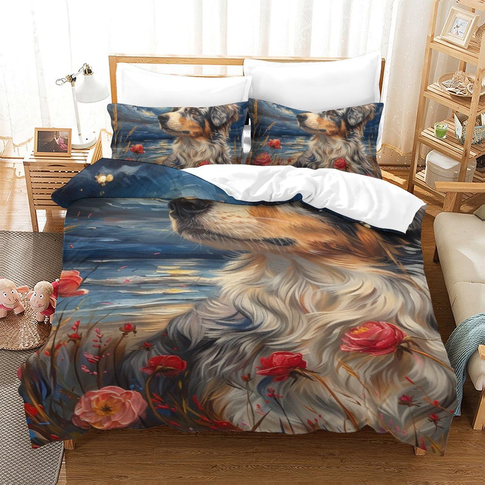 Parure de couette Bouvier Bernois 140x200 microfibre 3D