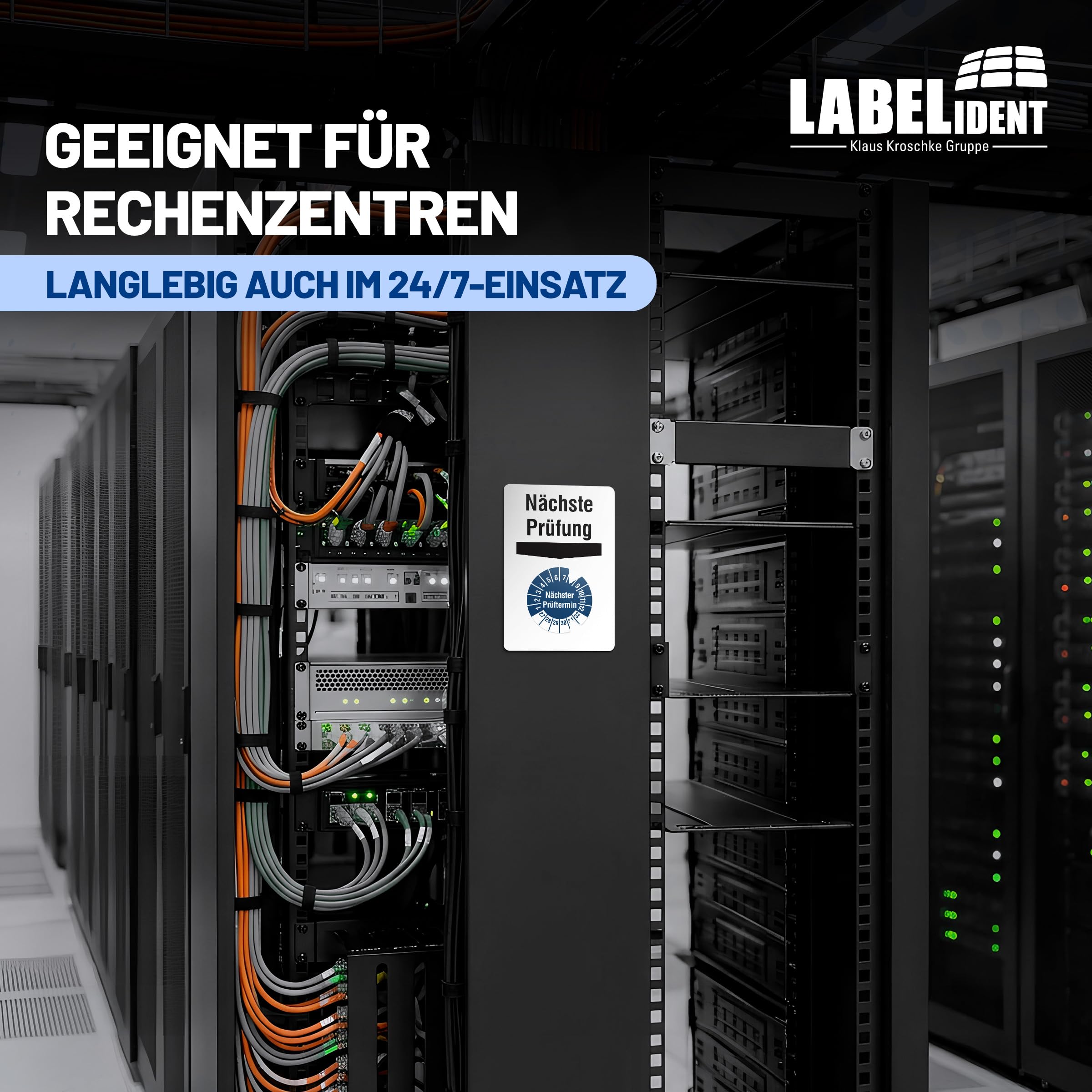 Labelident Prüfplaketten Nächster Prüftermin - Ø 30 mm - 1.000 auf Rolle, 2027-2032, selbstklebend