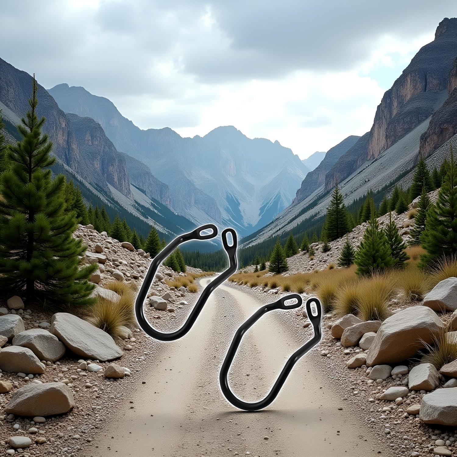 2 protezioni per deragliatore in acciaio nero per bicicletta, mountain bike, bici da strada, protezione per cambio posteriore (150 mm)