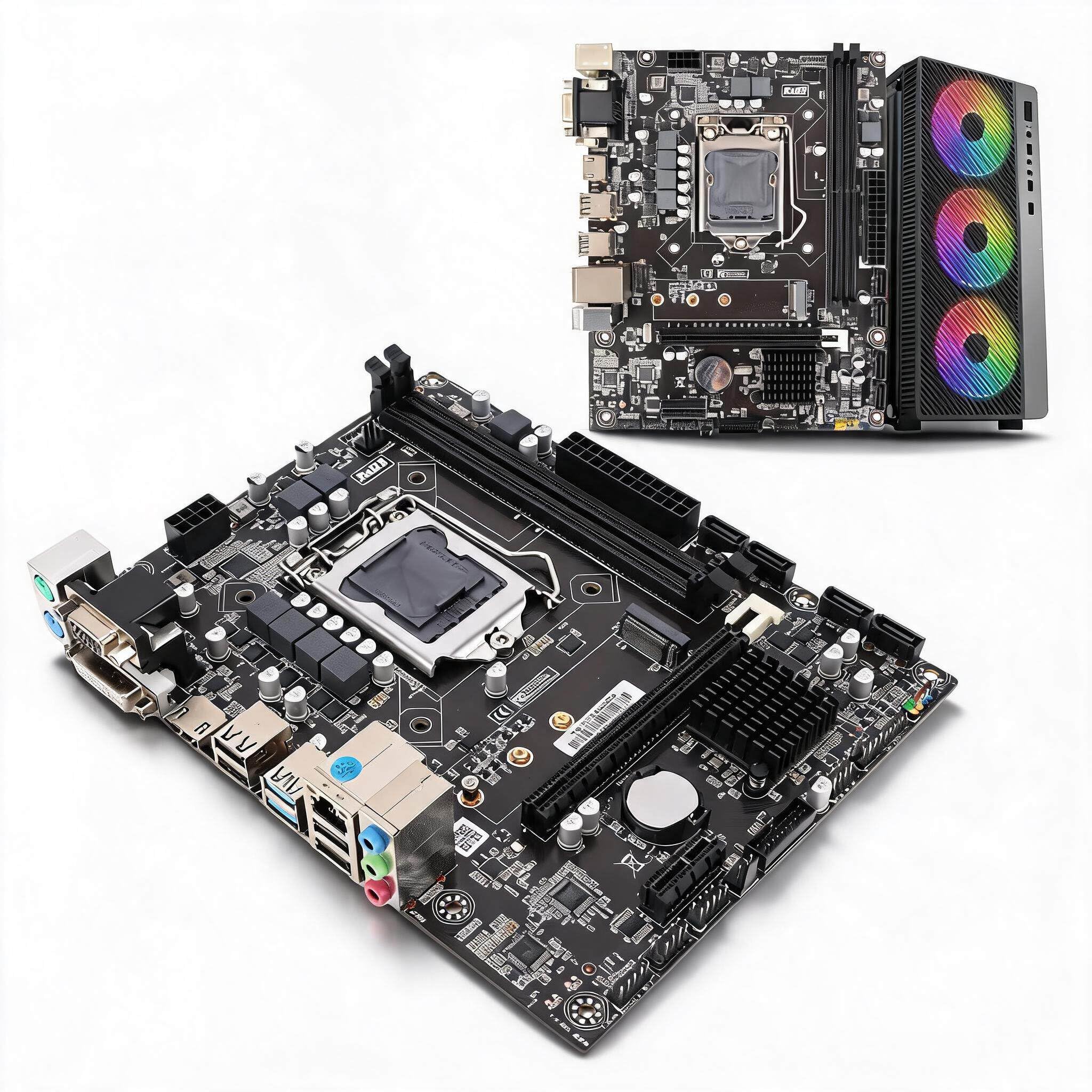 Płyta Główna H310 LGA 1151, Dwukanałowe Gniazdo Pamięci DDR4, Płyta Główna LGA1151 Micro ATX, Gniazdo SATA NVME M.2 PCIe X16, USB3 PS 2 RJ 45, Obsługa Generacji 8 9 dla Mostka Lvy