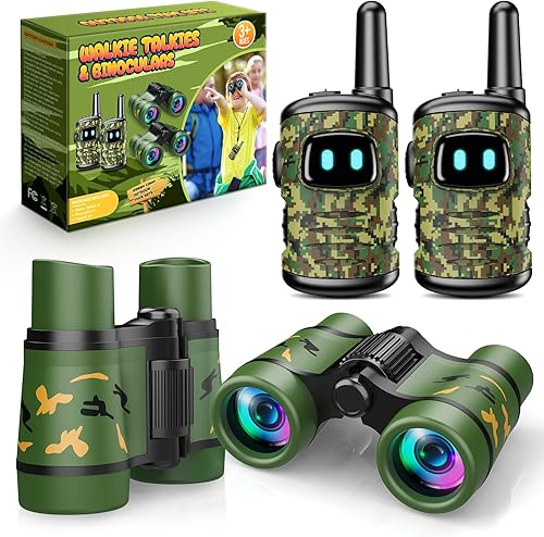 Miniatura 1 de Juguetes para niños de 5 a 7 años Walkie Talkies y binoculares de DASTION-99 Kid para niños de 3, 4, 5, 6, 7 años, para acampar al aire libre, caza,